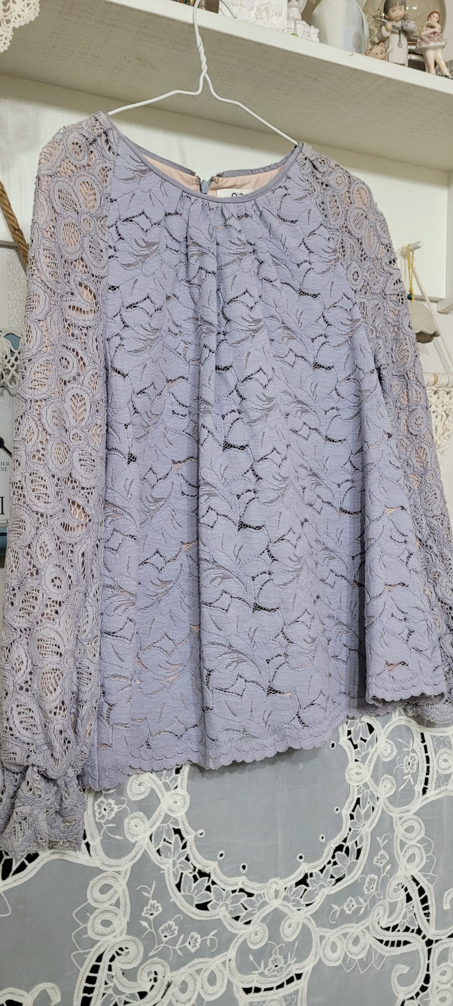 오즈세컨레이스 라벤더 블라우스 55