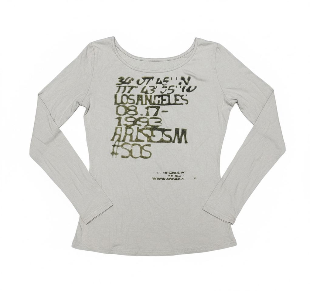 y2k 베이지 긴팔 (L)