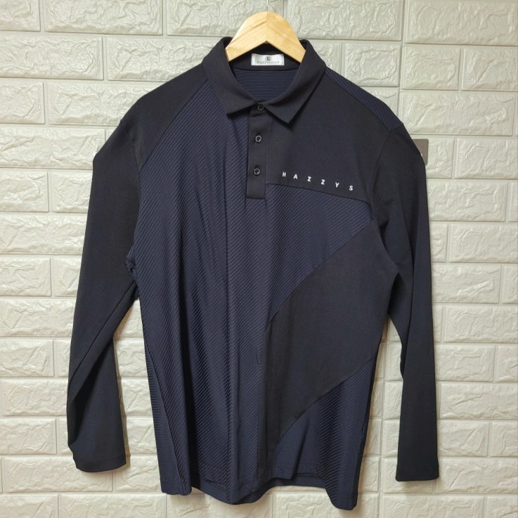 [105] 헤지스 골프 사선배색 카라티셔츠