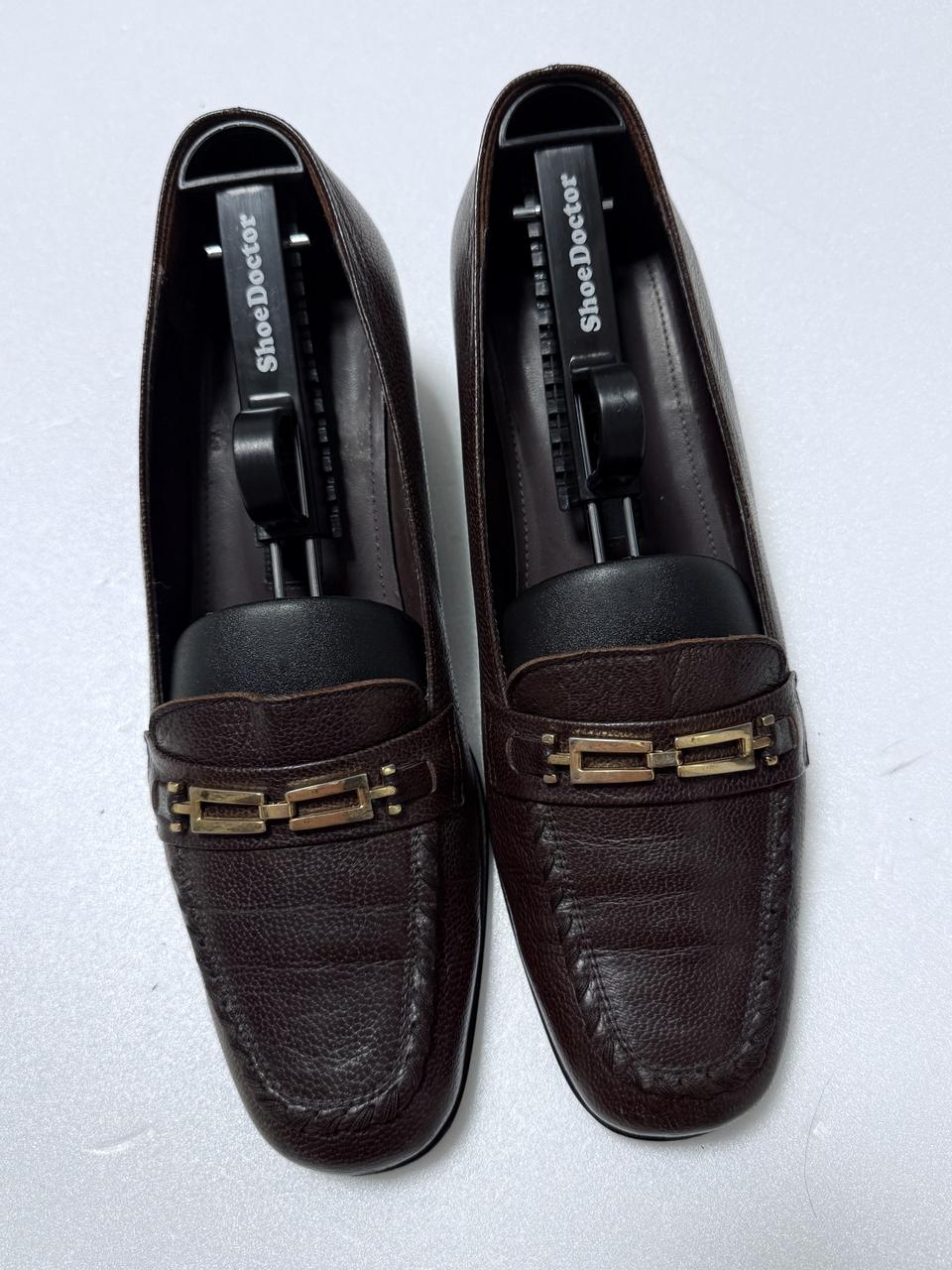 닥스 DAKS 가죽 로퍼 힐 / 브라운 240