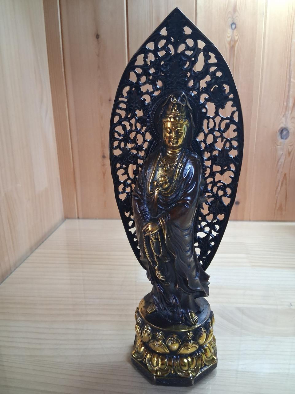 황동 관음보살 불상