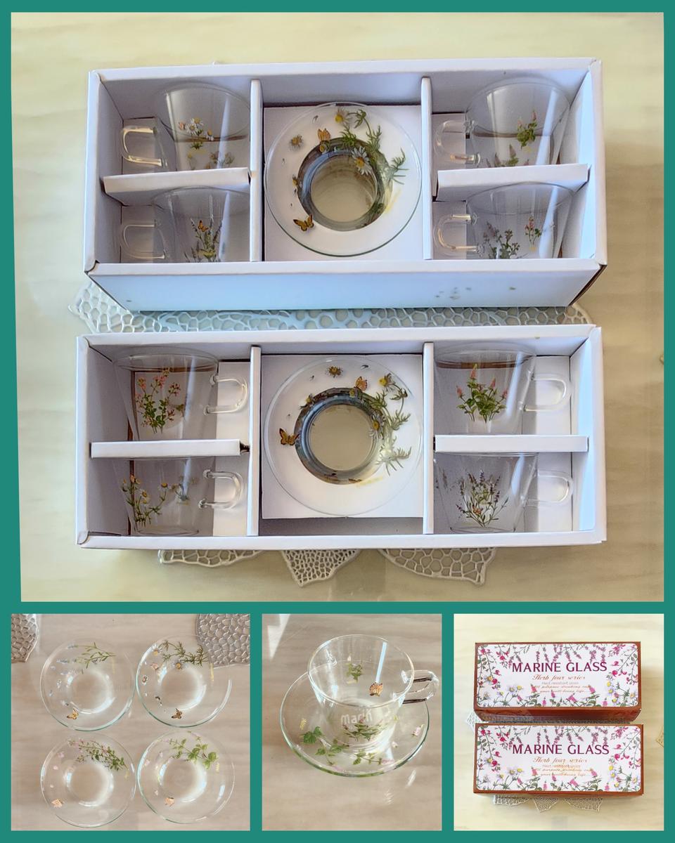 마린 글라스 찻잔세트