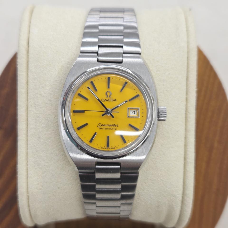 오메가 씨마스터 레이디 고구마 옐로우 다이얼 스틸 브레이슬릿