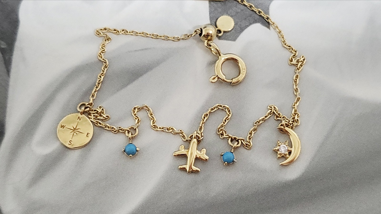 14k터키석참팔찌 17.5cm