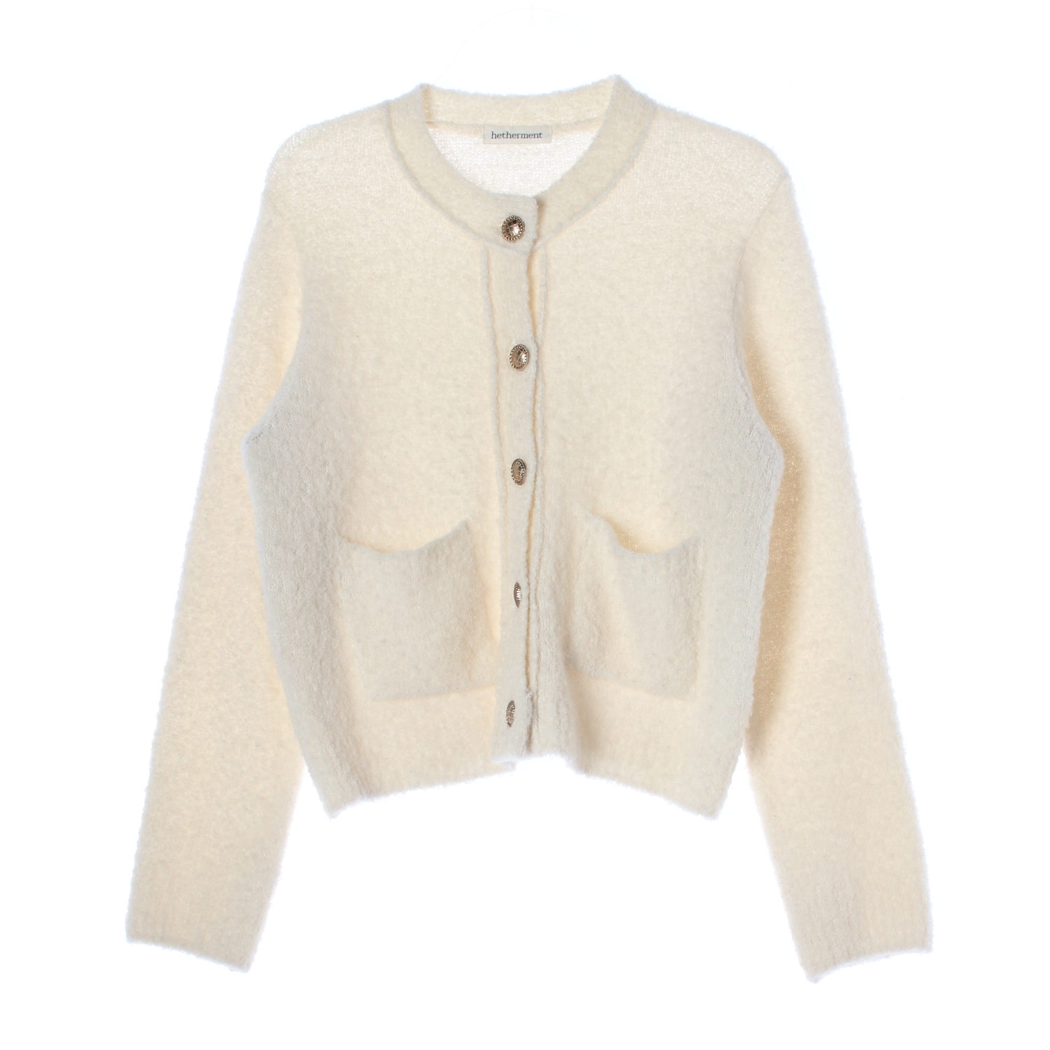 헤더먼트 23FW 부클 울 알파카 블렌드 니트 재킷 가디건