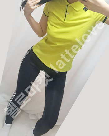 카라 반팔 티셔츠 85/Lemon (착샷O)