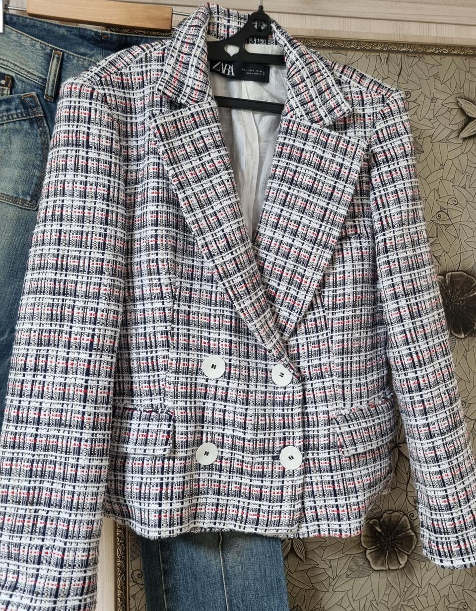 자라 트위드 더블자켓 5566