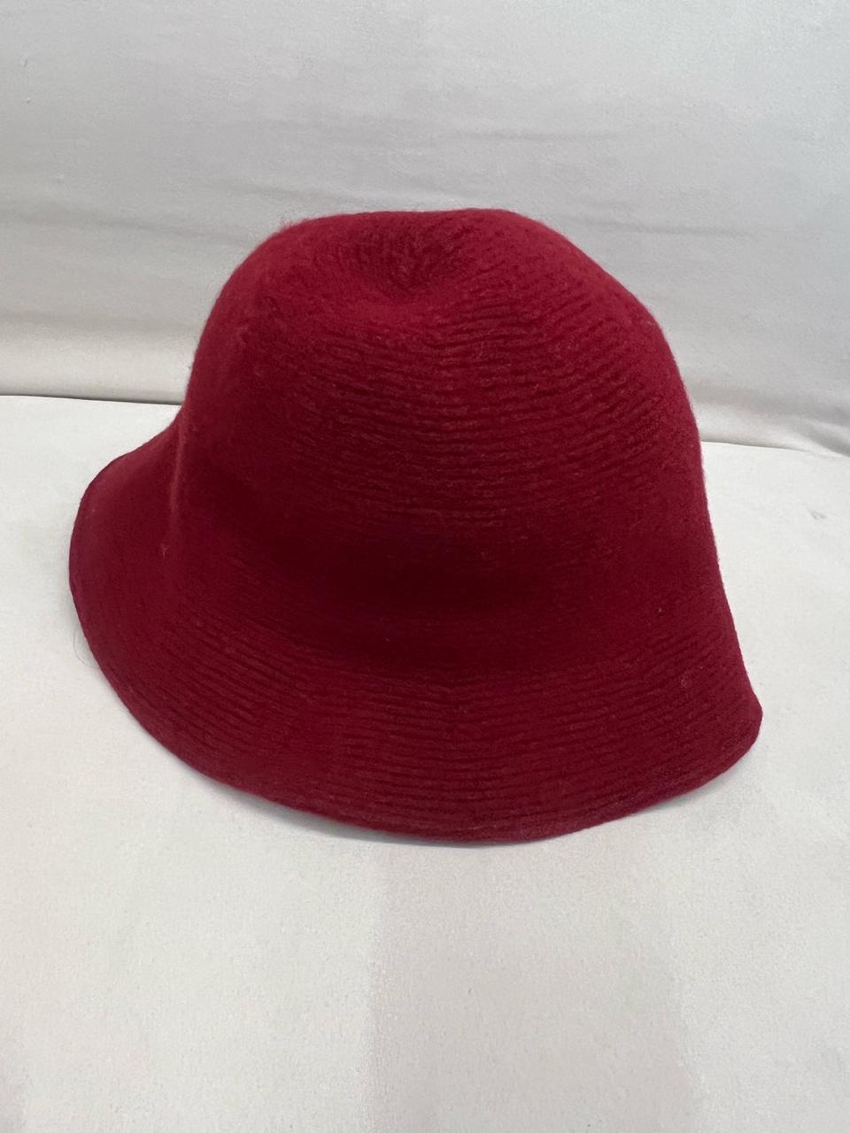 와인 울 니트 모자