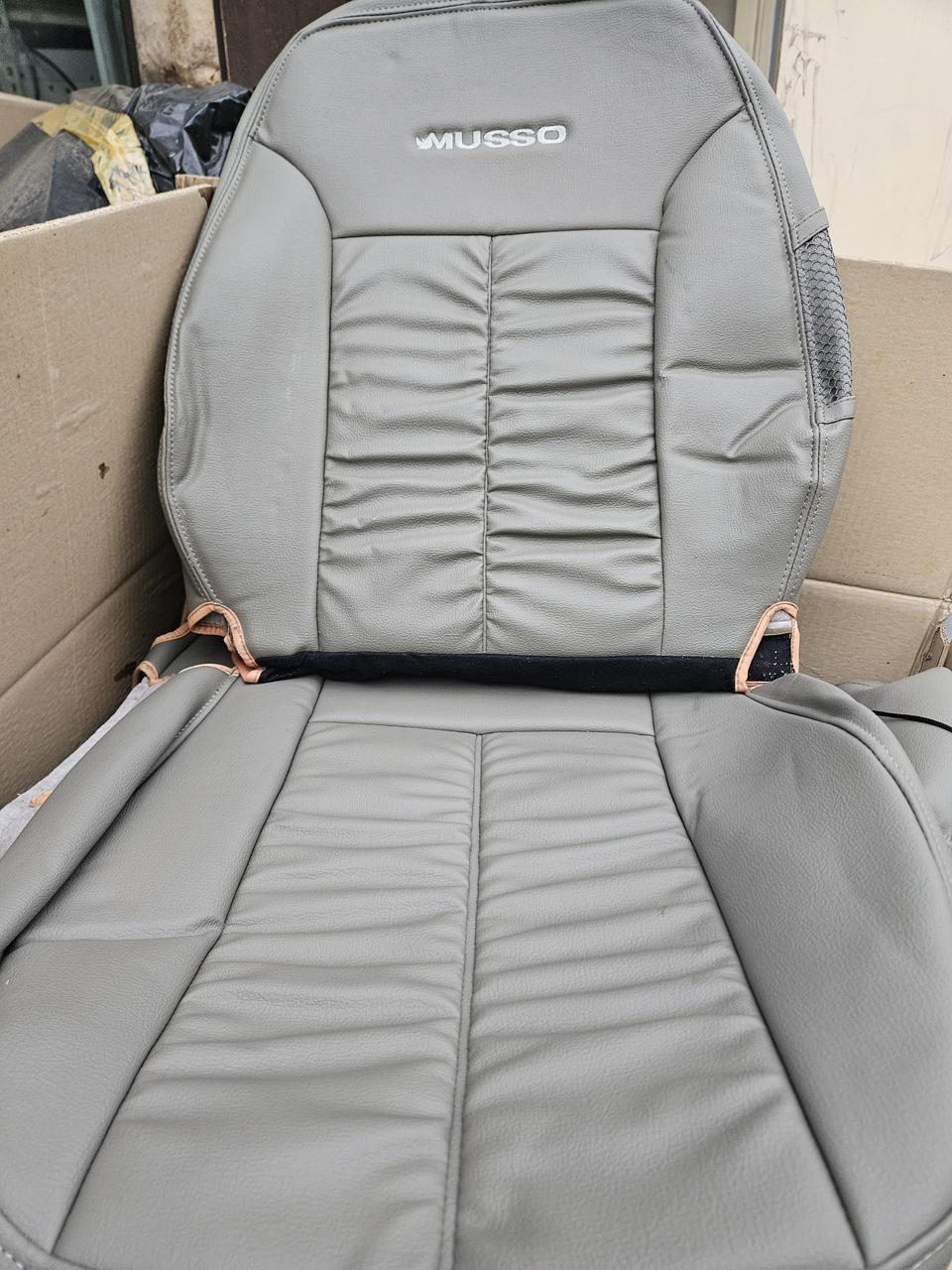 무쏘 전용  자동차 인조가죽씨트커버 그레이칼라 쌍용 정품 5인승전체한대분
