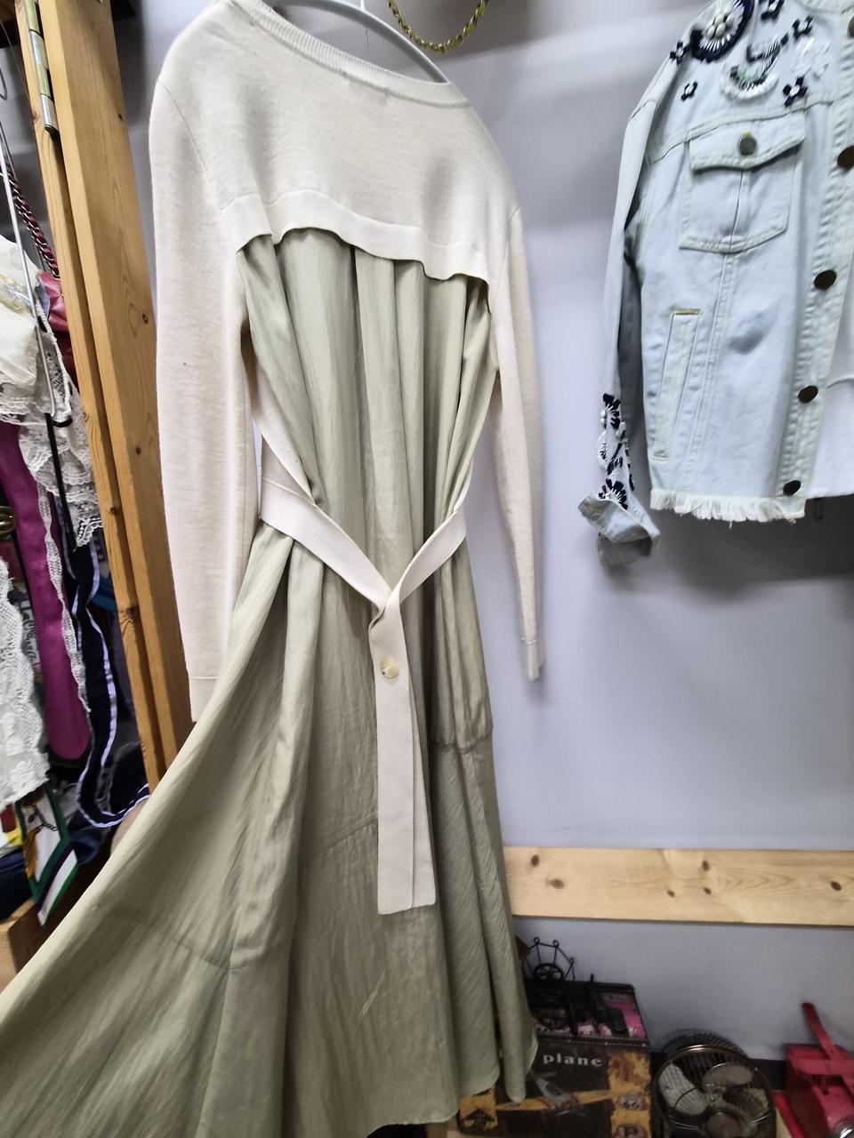 시슬리 SISLEY 레이어드 니트 원피스