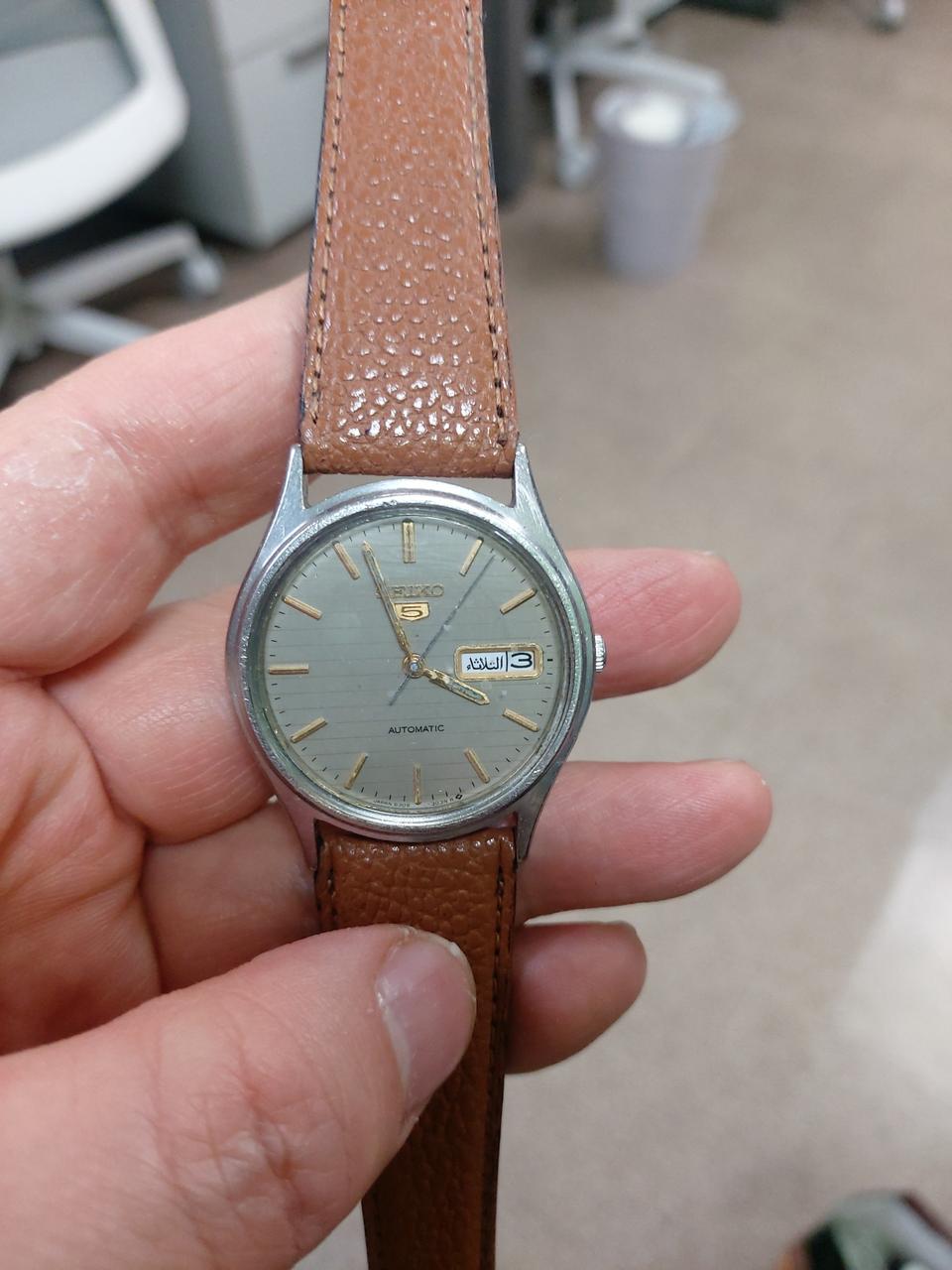 세이코5 오토매틱 가죽