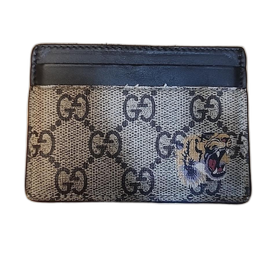 (정품) 구찌 GG 수프림 타이거 카드지갑