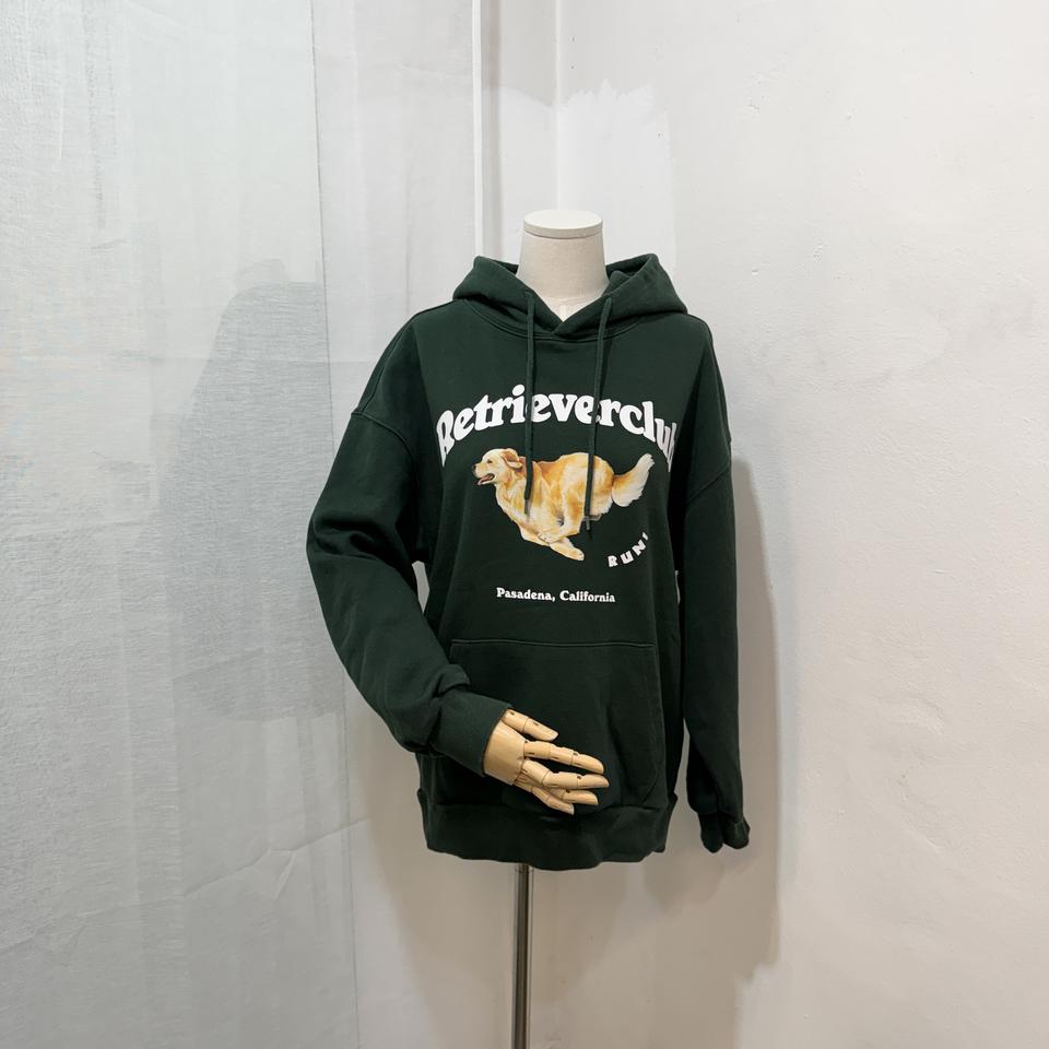 리트리버클럽 그린긴팔후드티 초록후드 4223