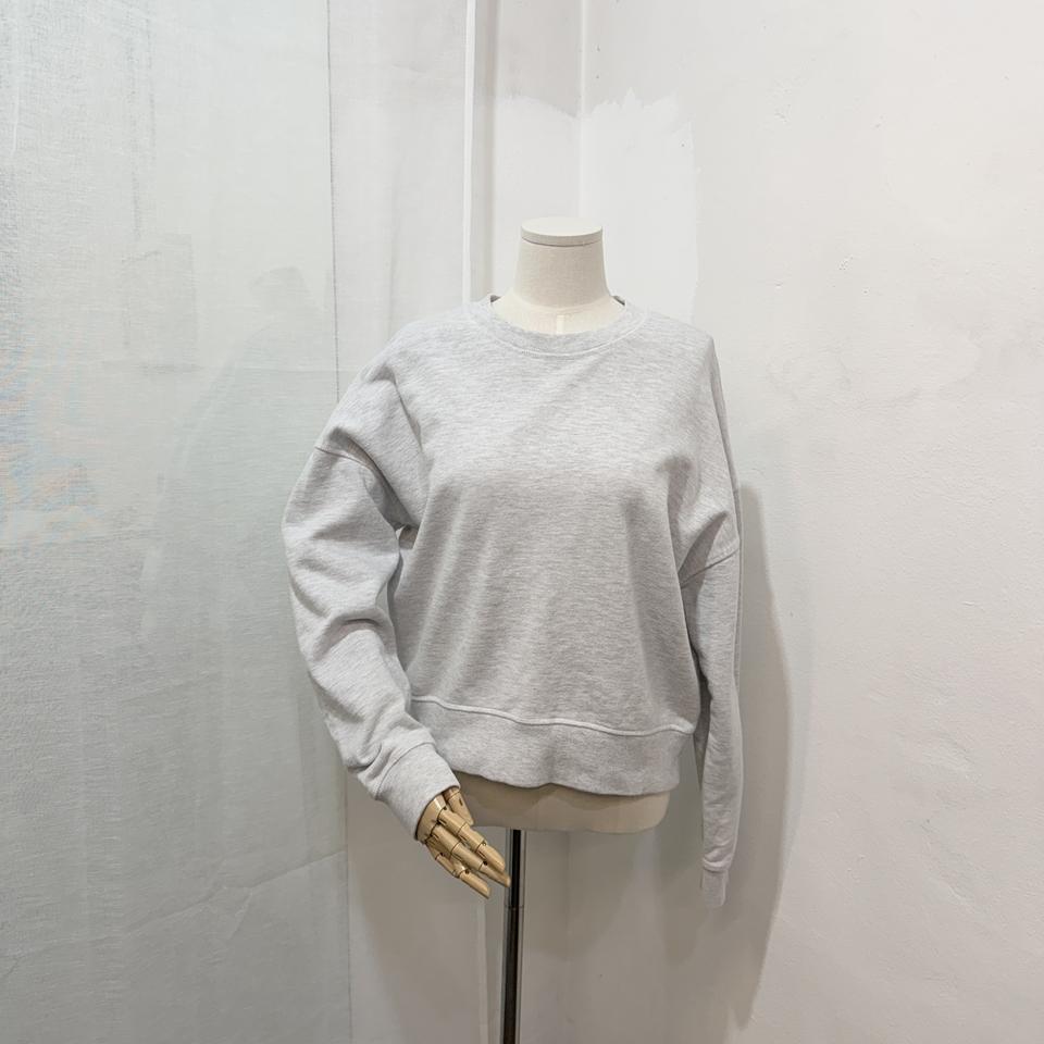 슬로우앤드 멜란지그레이 오버핏 맨투맨 스웻셔츠 4229