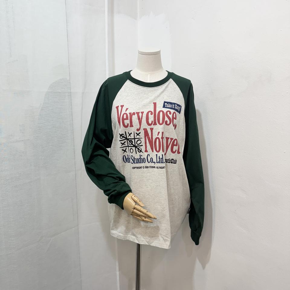 (택상품)odd studio 오버핏 그래픽 나그랑 긴팔티셔츠 4231