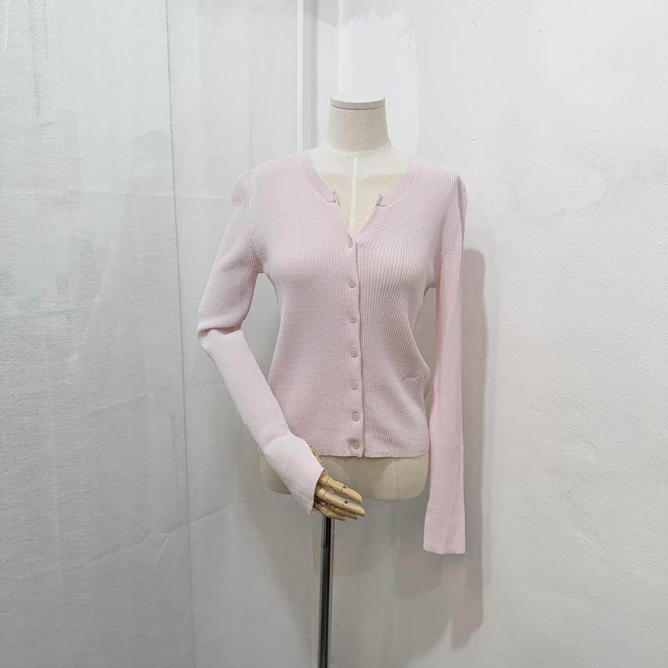 제이엘프 자체제작 핑크 긴팔가디건 봄가디건 4236