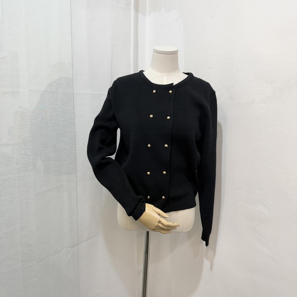 모노로그 블랙더블버튼 니트긴팔가디건 4243