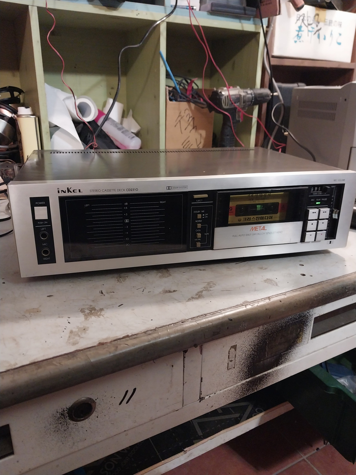 민트급 인켈 CD-2310 싱글 카세트 데크 - 기계 소음 주의