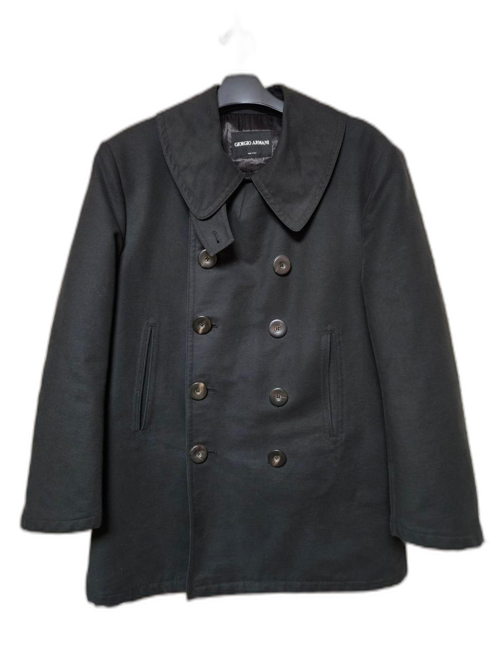 [명품] 조르지오 아르마니 & 로로피아나. 더블 트렌치 피코트(블랙라벨)