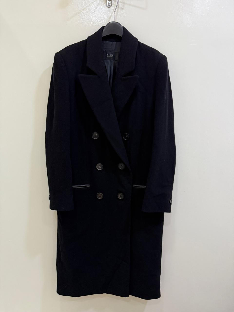 한섬 TIME 타임 블랙 더블 봄코트(정품)