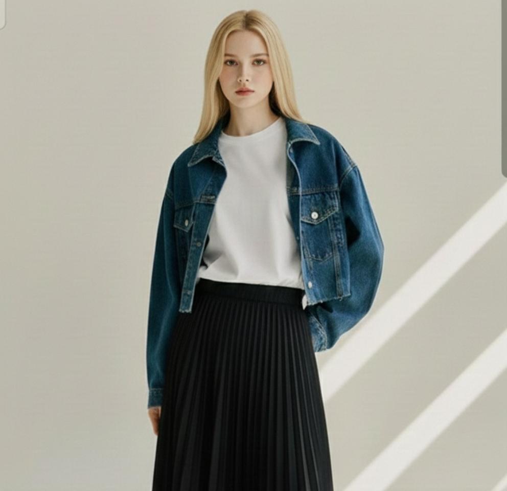 (새상품)쥬시쥬디 크롭 데님자켓