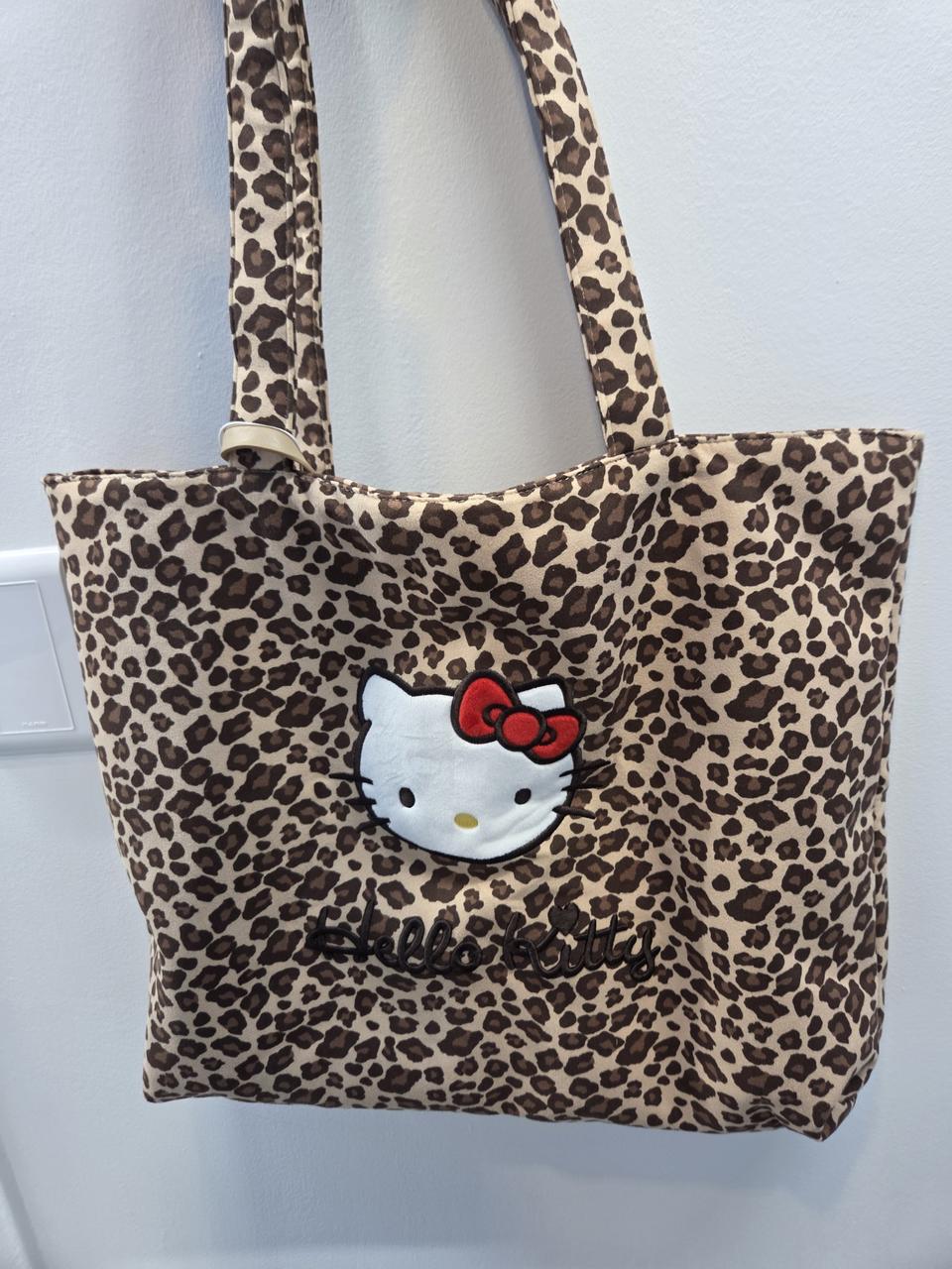 산리오 헬로키티 레오파드 토트백,숄더백,호피 가방,휘귀,레어템