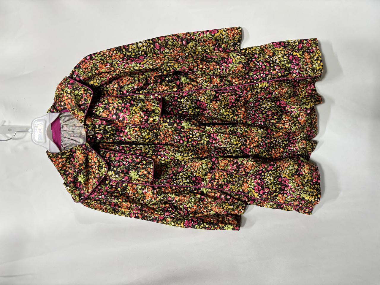 꽃무늬 패턴후드 바람막이 트렌치 코트 36