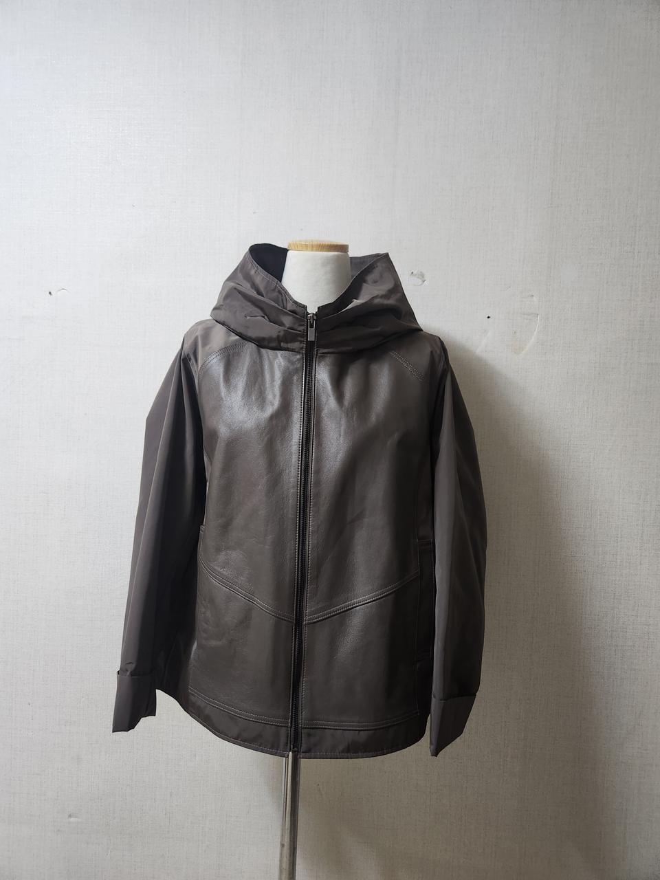 캐리스노트 가죽배색자켓