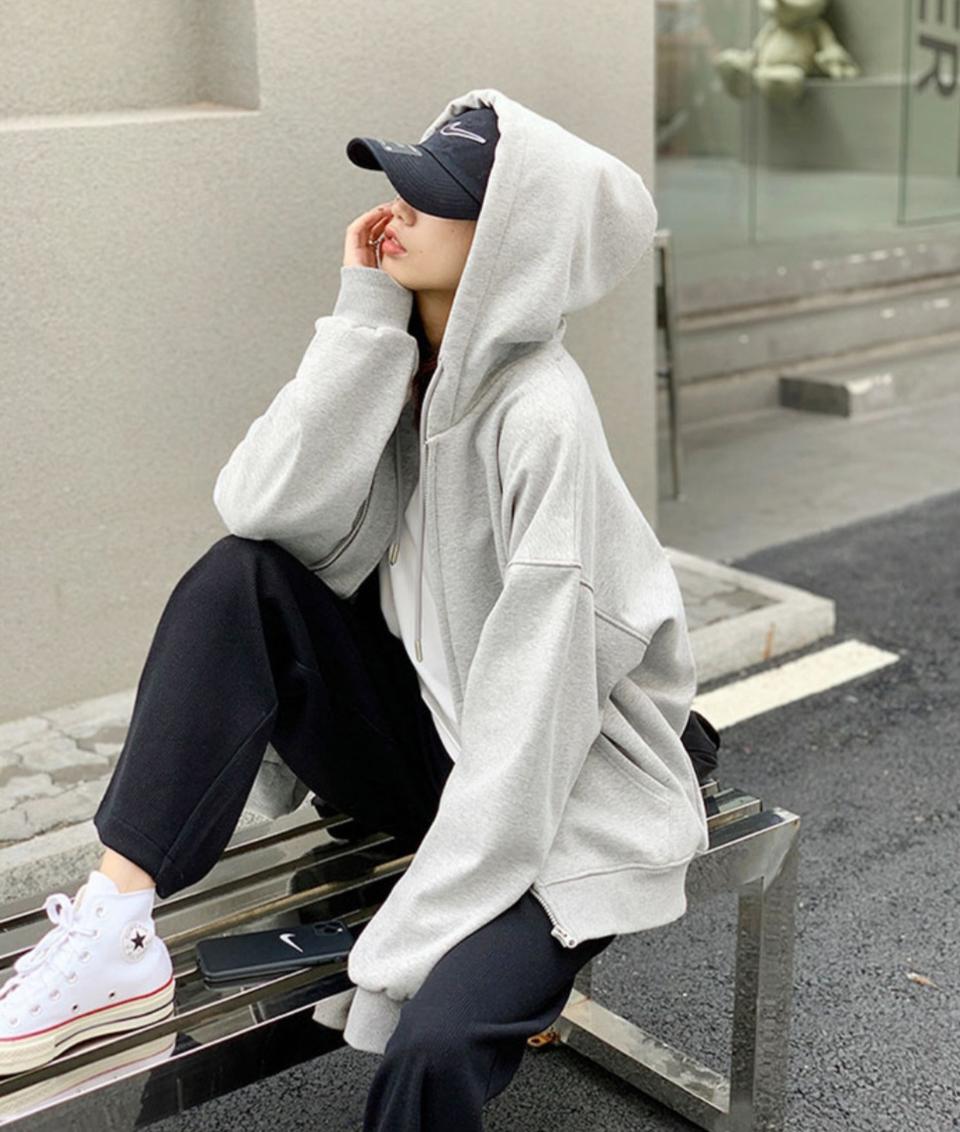 기모 후드집업 남여공용 검정색 회색 새제품색상 검정 회색싸이즈 9