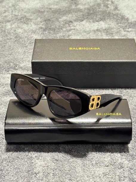 발렌시아가 로고 블랙 선글라스