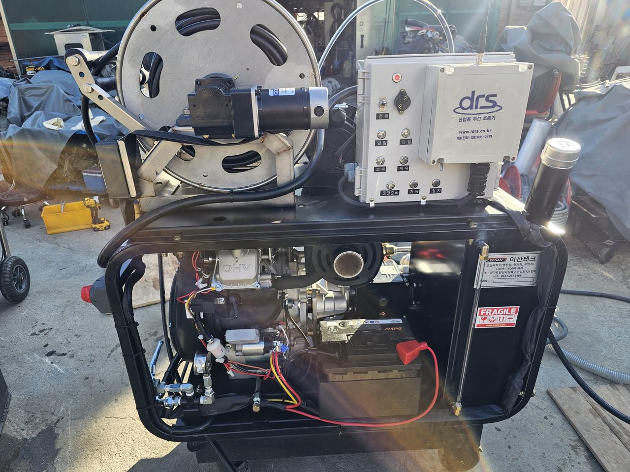 하수구 배관세척용 엔진고압세척기 300바50리터 40마력 풀셋팅