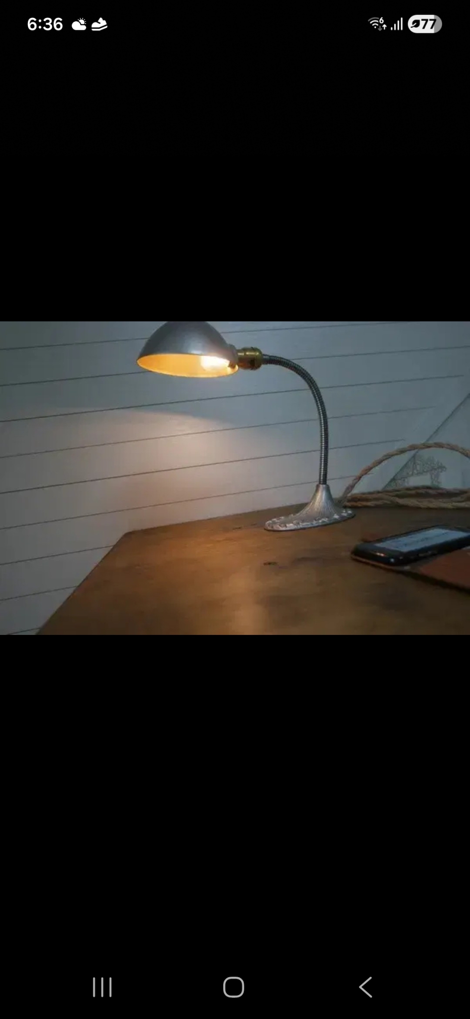 1910년대 리얼엔틱 미제 주물 데스크 자바라 조명 무료배송