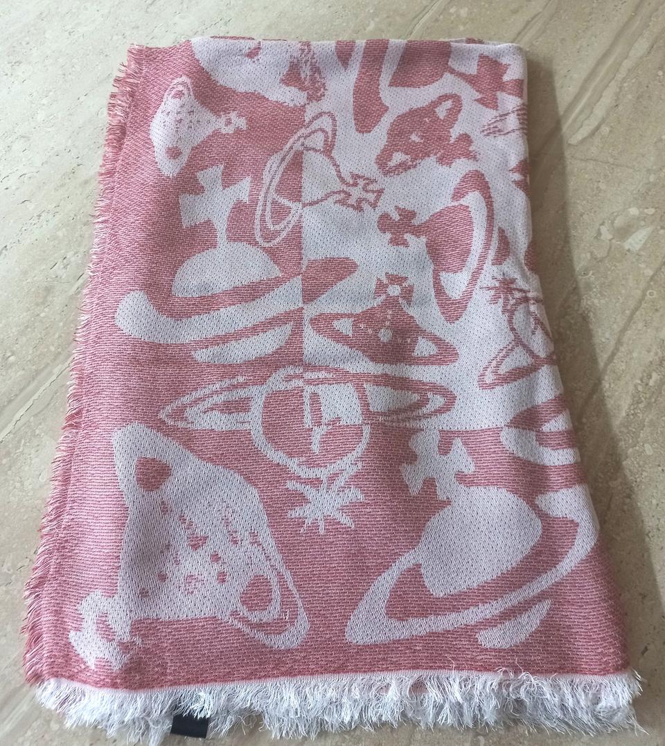 비비안웨스트우드 Orb 패턴 스톨 스카프 숄 머플러