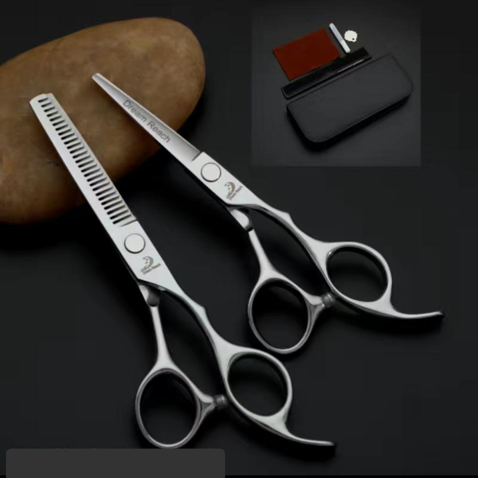 고급 미용전용가위2p+연장3p+보관가방 풀세트(새상품)