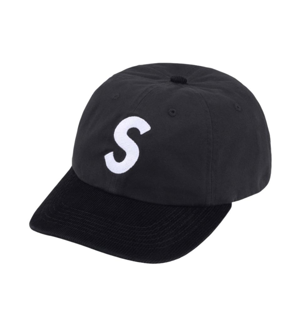 슈프림 S로고 6패널 볼캡 모자 24ss 투톤 블랙