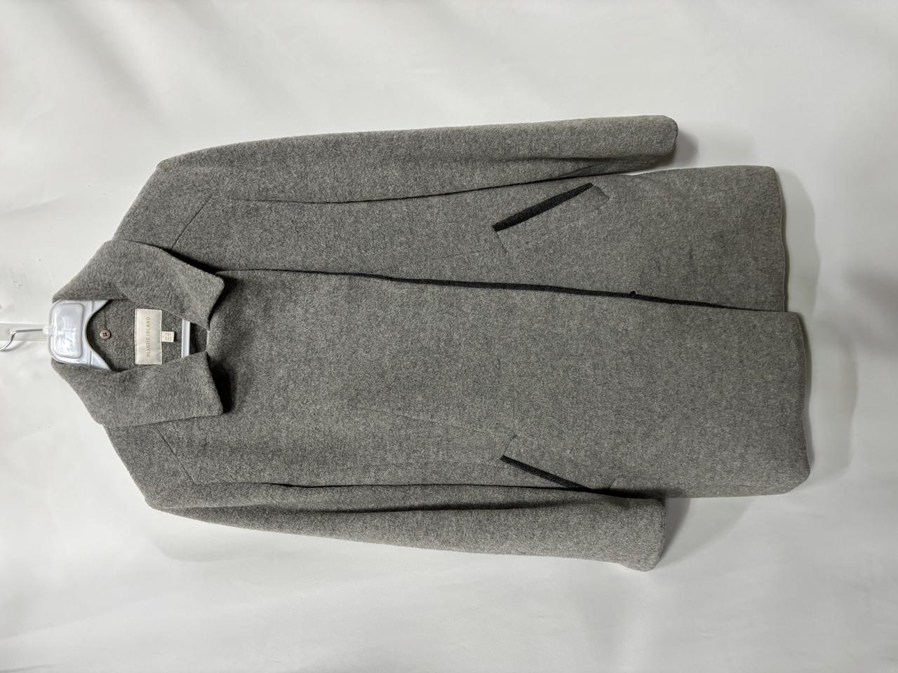 플라스틱 아일랜드 그레이 울 코트 S