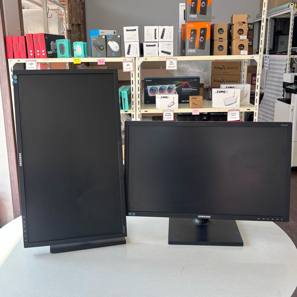 사무용 게임용 삼성 24인치 평면모니터 60Hz 피벗가능!