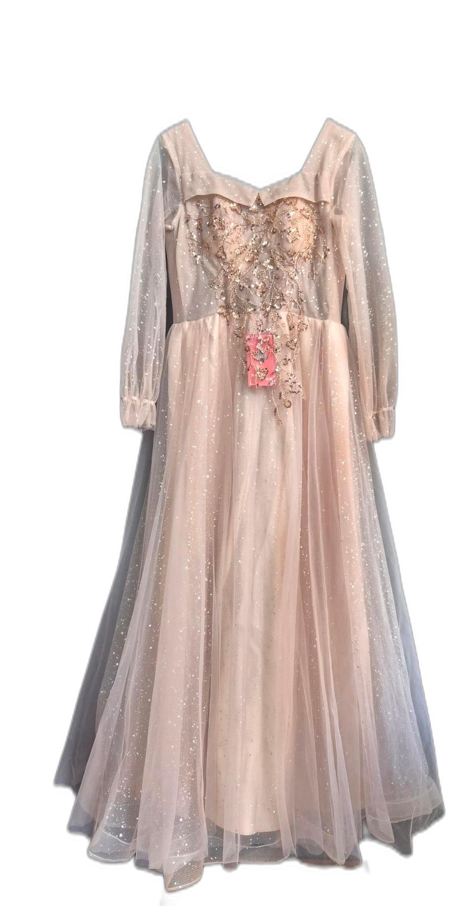 톤다운핑크 스팽글 롱 드레스 55 66