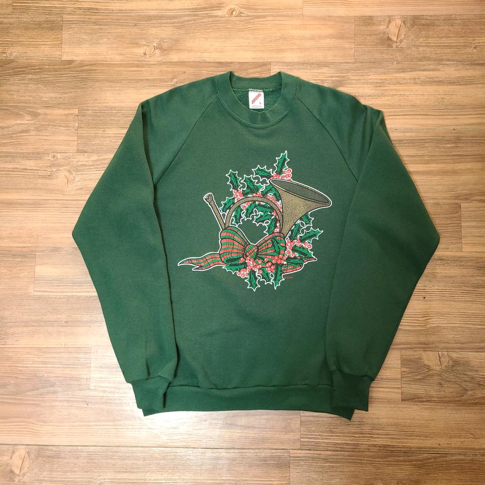 80s USA 빈티지 jerzees 나그랑 카키 스웻셔츠 긴팔 맨투맨