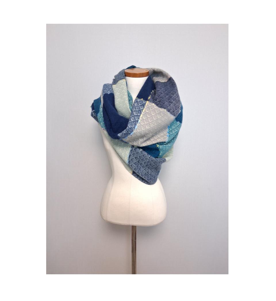 컬러블록 머플러 (새상품)