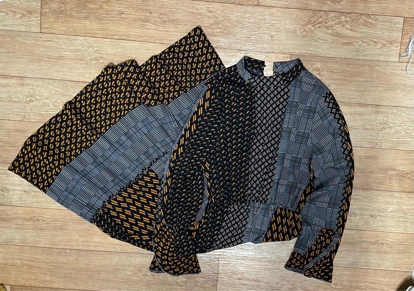 패턴 패치 롱원피스