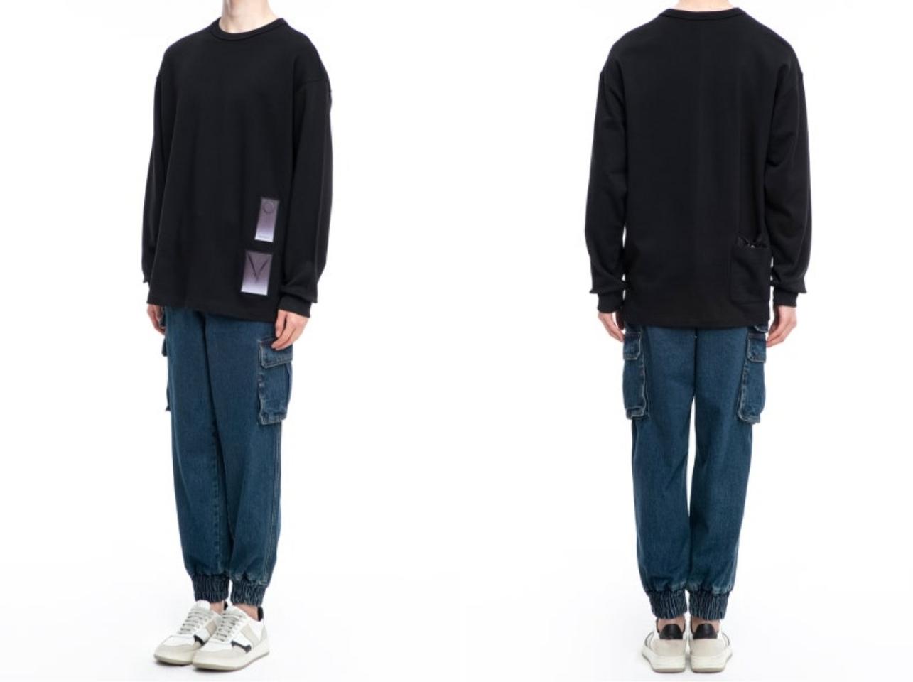 (100) 지오송지오 송지오 옴므 블랙 긴팔 티셔츠 맨투맨