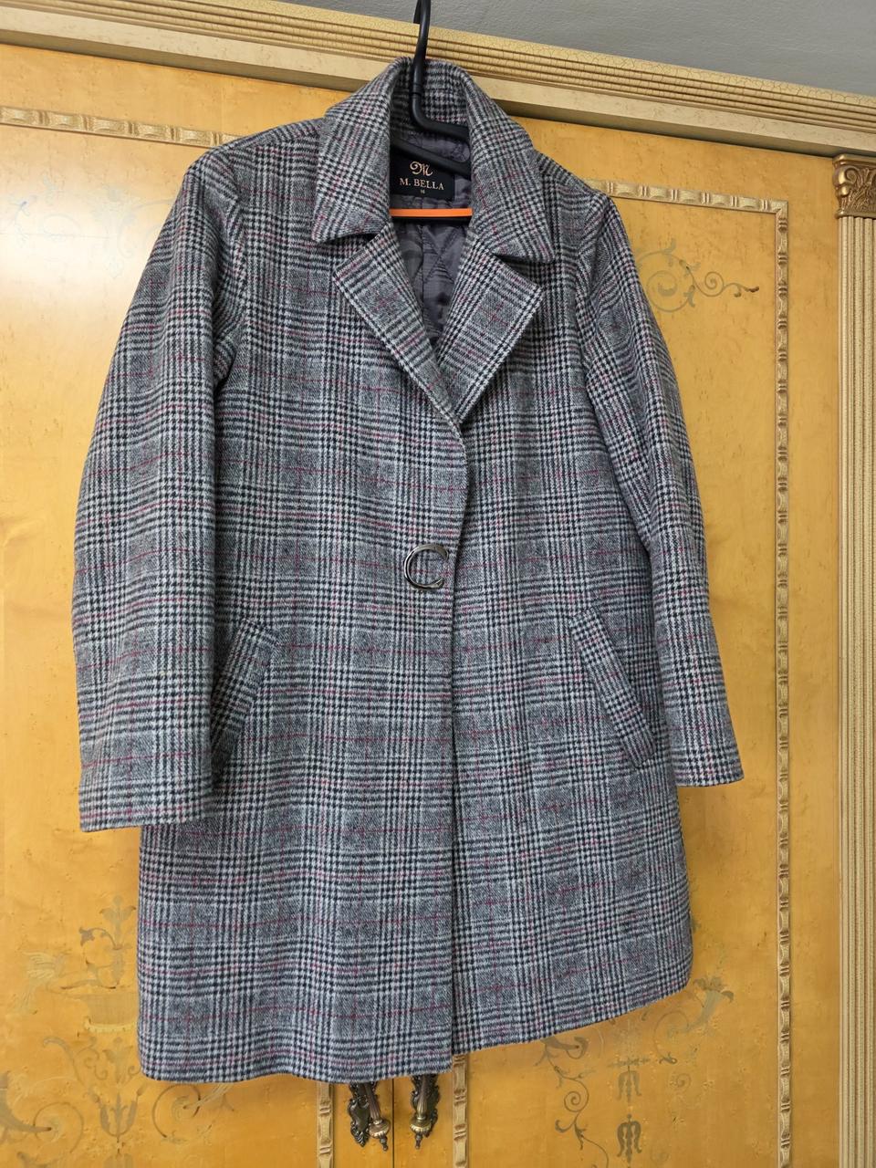 M. BELLA 체크 코트 66사이즈
