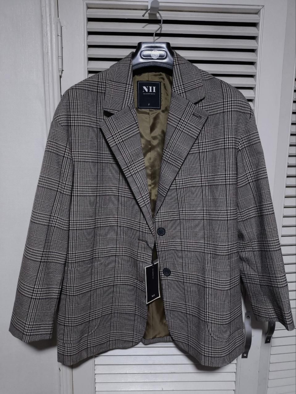 새거 F 프리 NII 니 체크 블레이져