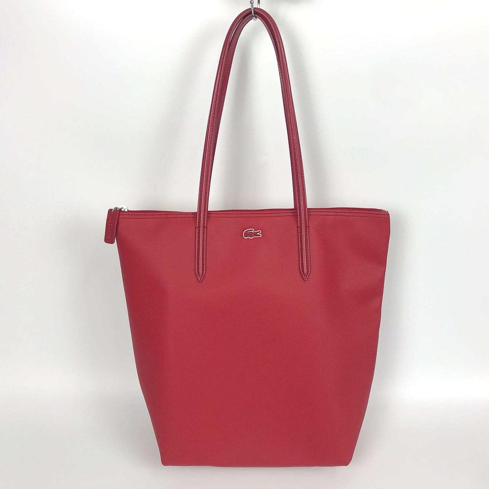 라코스테 토트백 레드 여성 가방