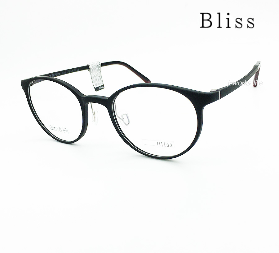 블리스 무광 블랙 뿔테 슬림핏 데일리 울템 안경테 BI-SF44 새제품