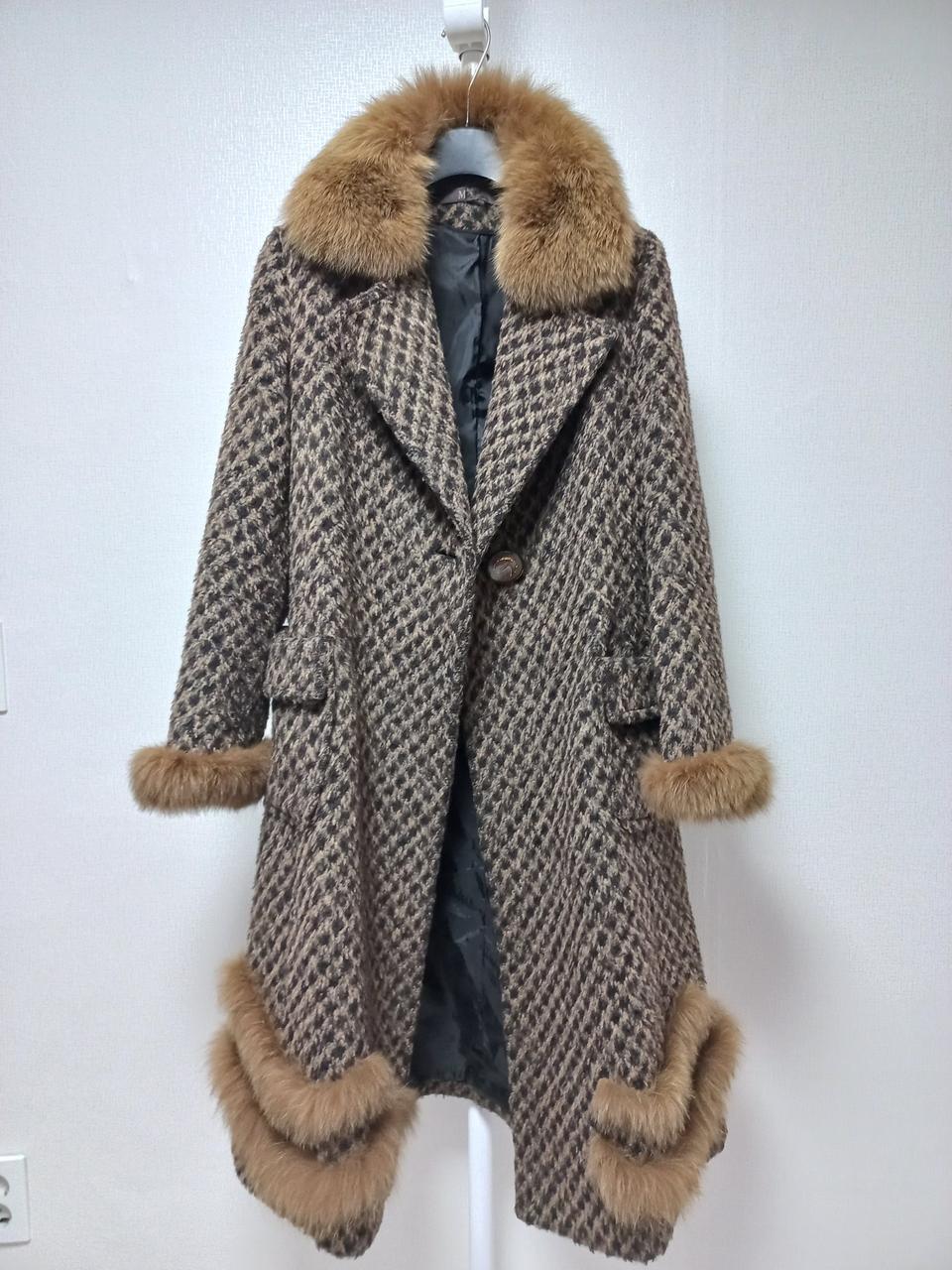 막스마라 골드폭스 데코레이션 롱코트