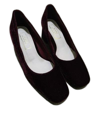 바이미나(By Mina) 벨벳 펌프스 - 와인/버건디