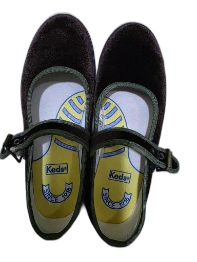 케즈(Keds) 벨벳 메리제인 브라운 (220mm)