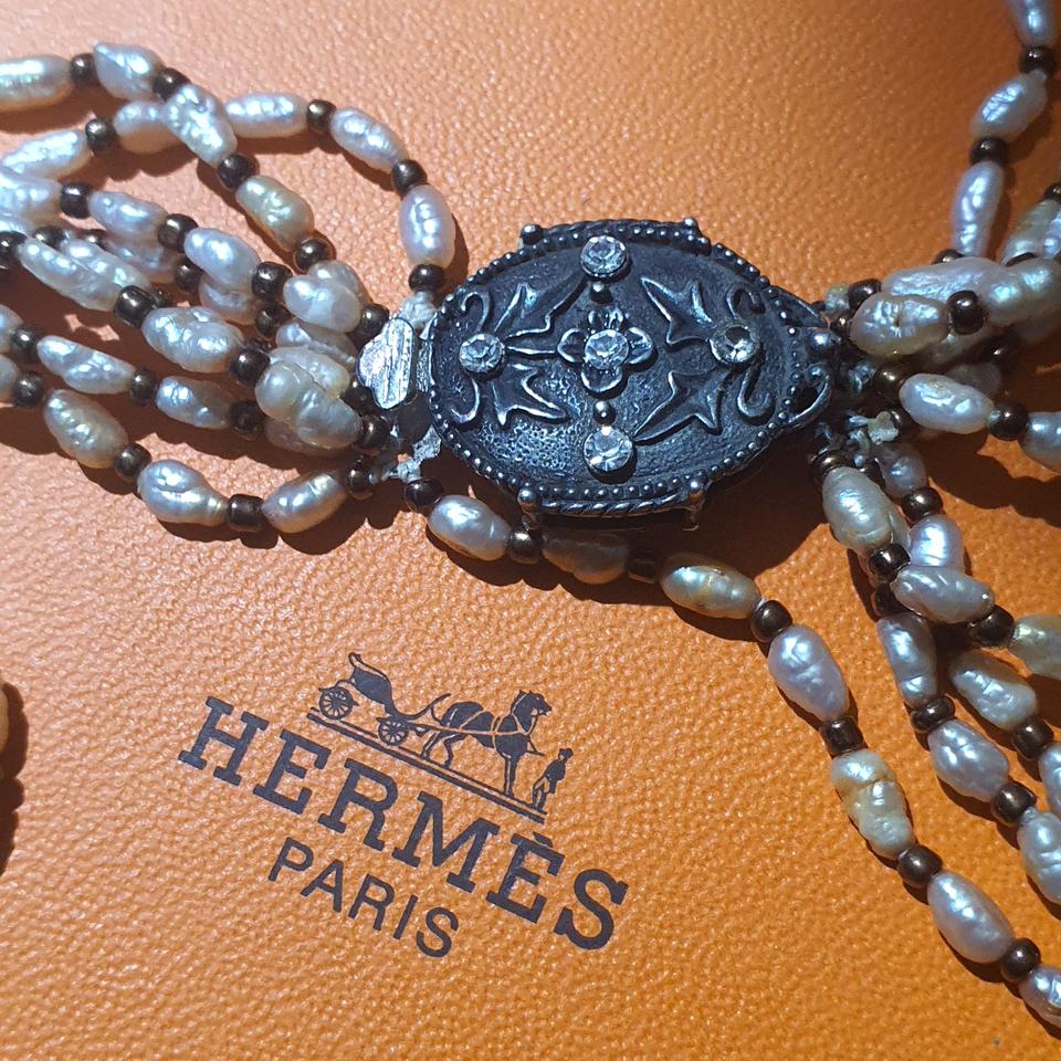 천연 진주 실버925 바이올렛 목걸이